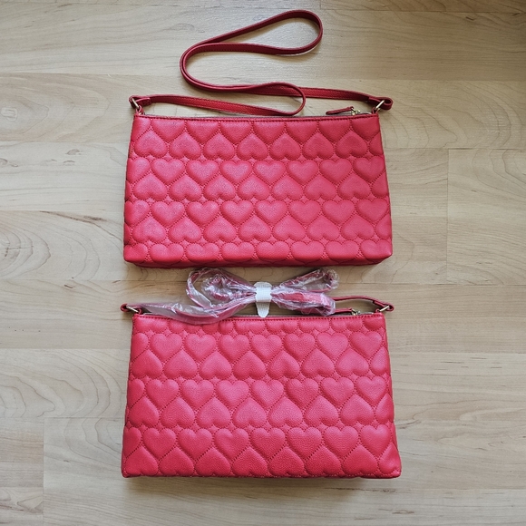 Unknown Handbags - NWOT Purse Crossbody Quilted Hearts Lot of 2